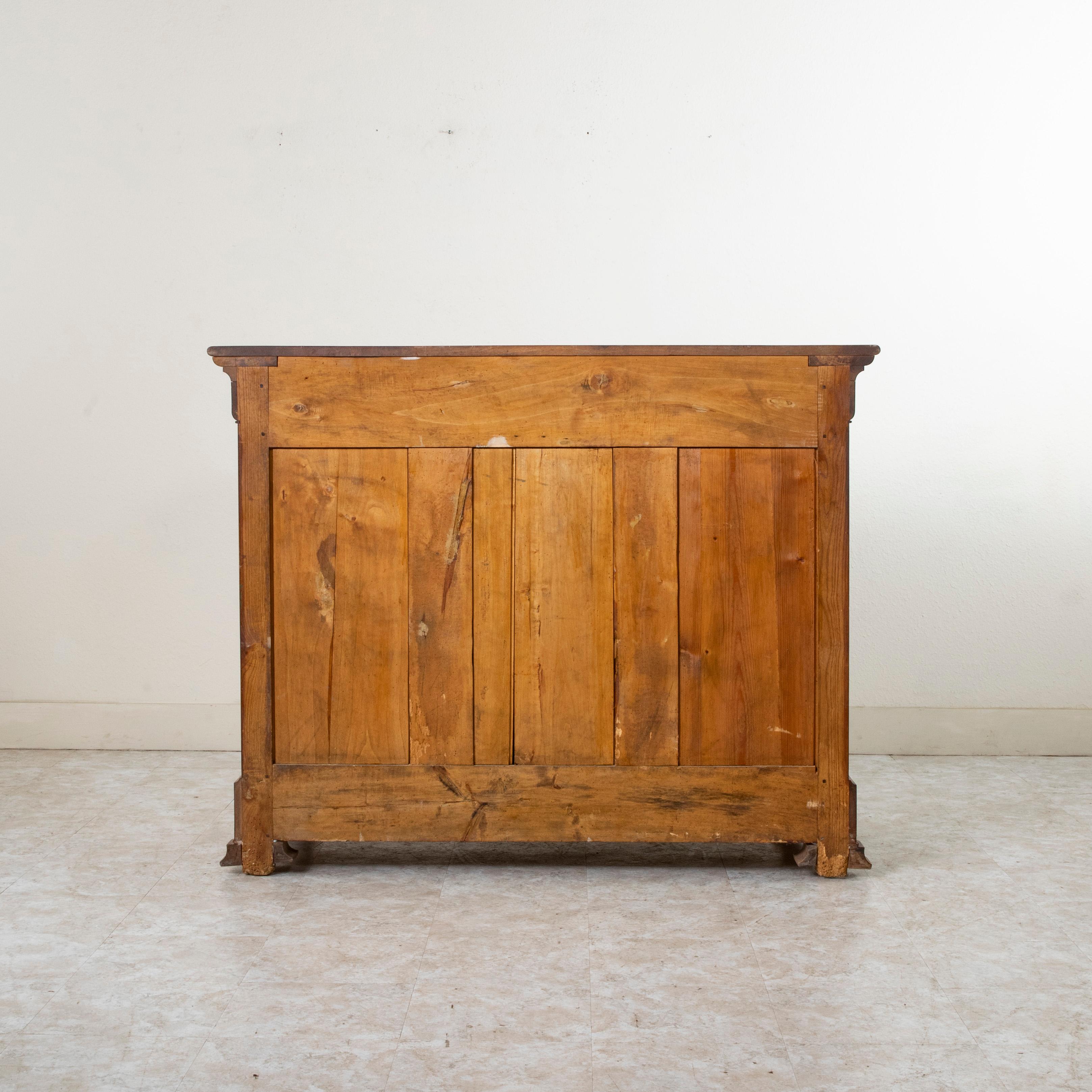 Tall Mid-19th Century French Louis Philippe Period Walnut Buffet or Sideboard For Sale 2