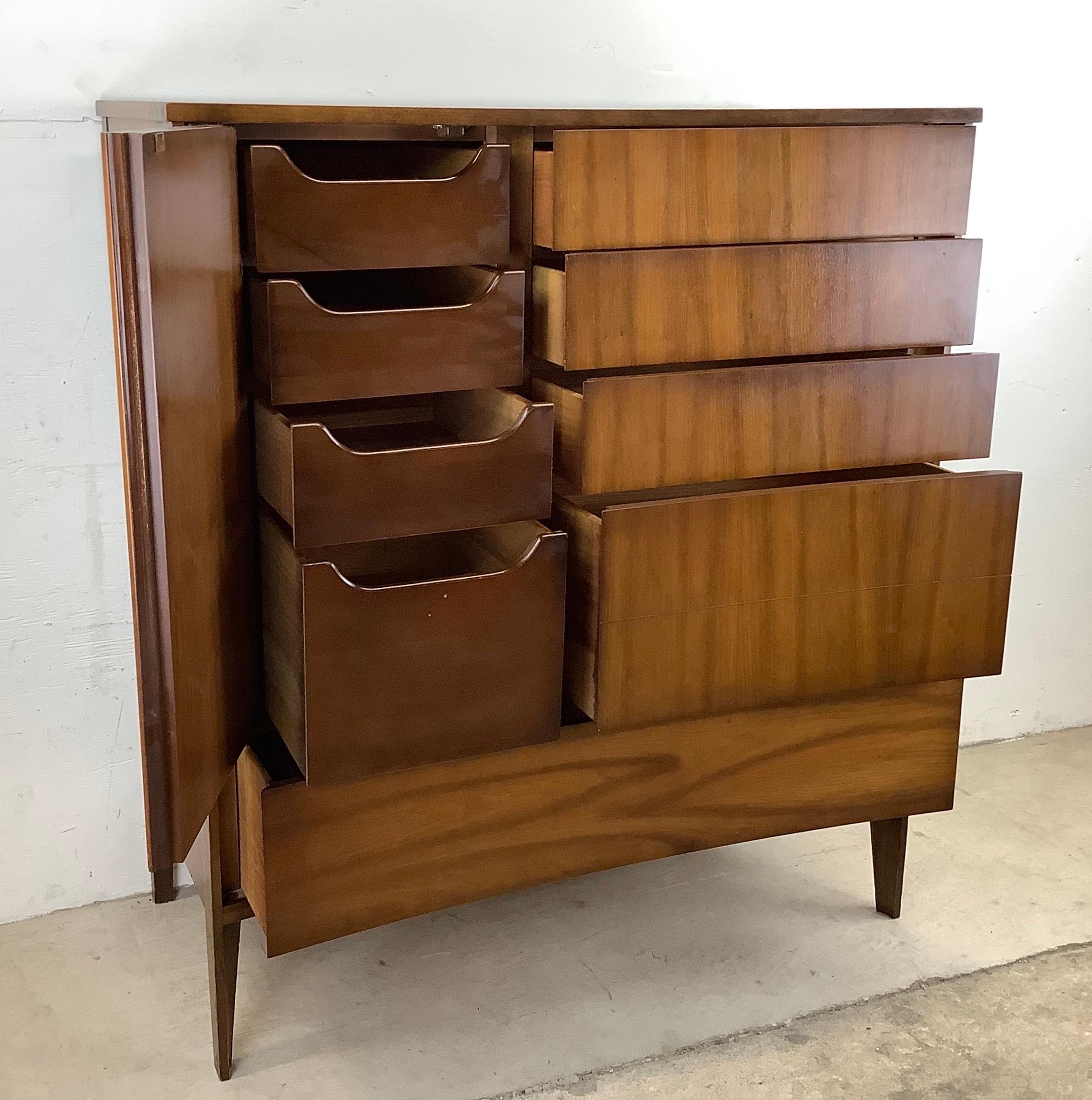 American Tall Mid-Century Bedroom Dresser by Unagusta