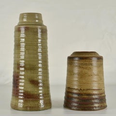 Large Ceramic Studio Vases in Earth Tones by Mobach 1970s