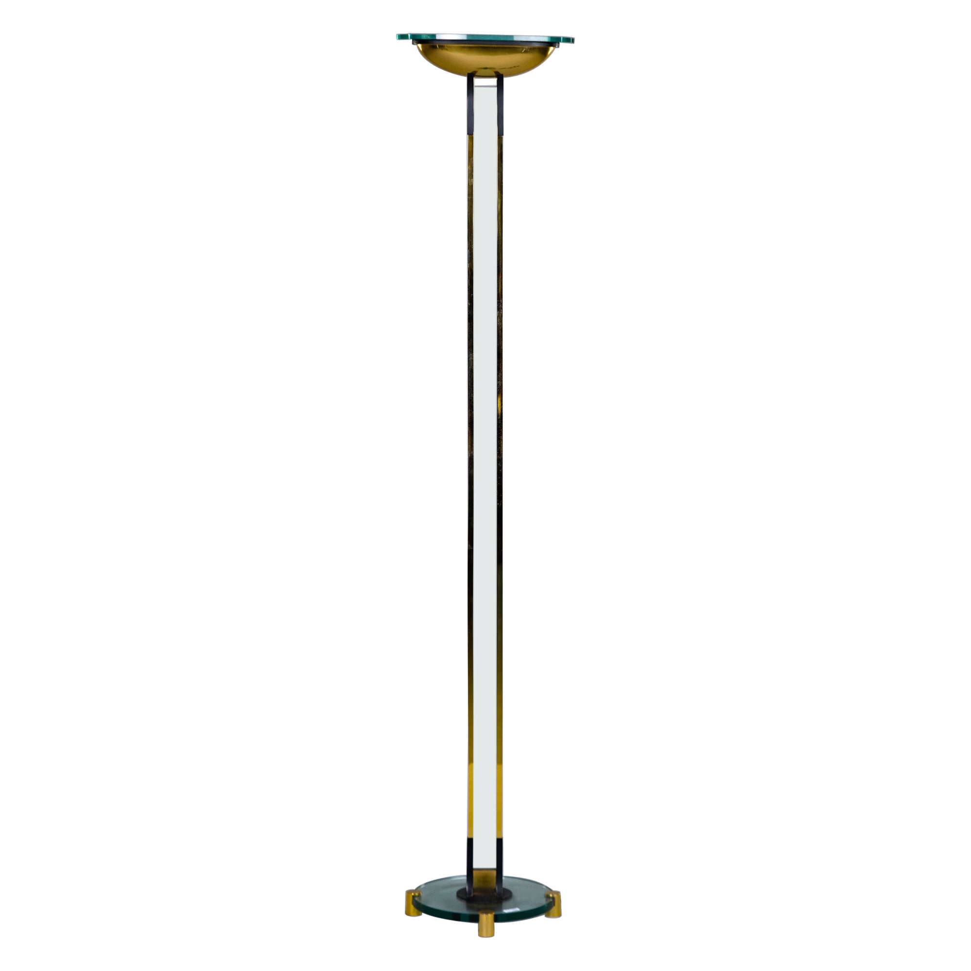 Grand lampadaire chromé mi-siècle Fontana Arte en vente