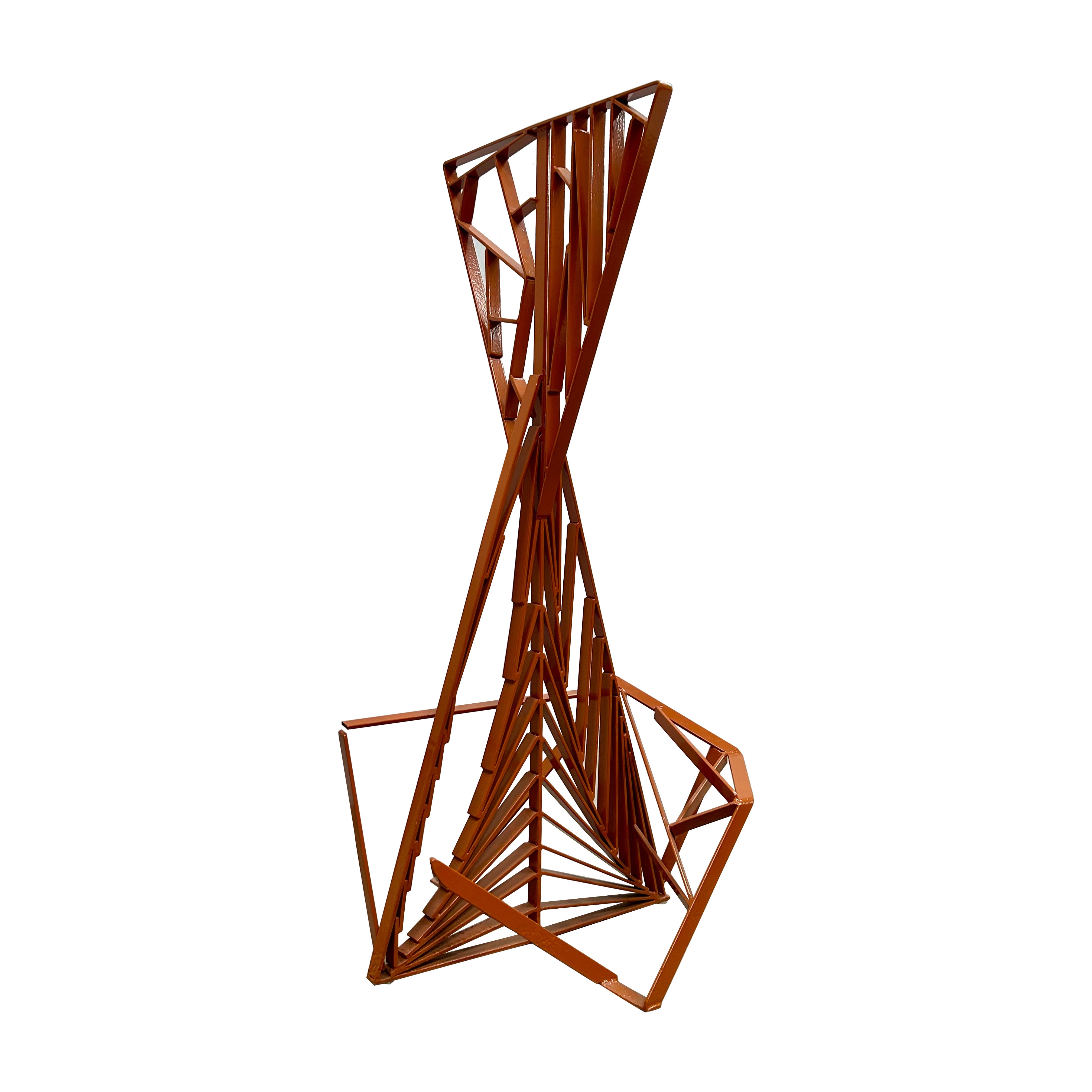 Tall Geometric Steel Sculpture one-of-a-kind