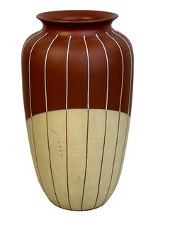 Tall Mid-Century German Pottery Ceramic Floor Vase, vintage 1950s