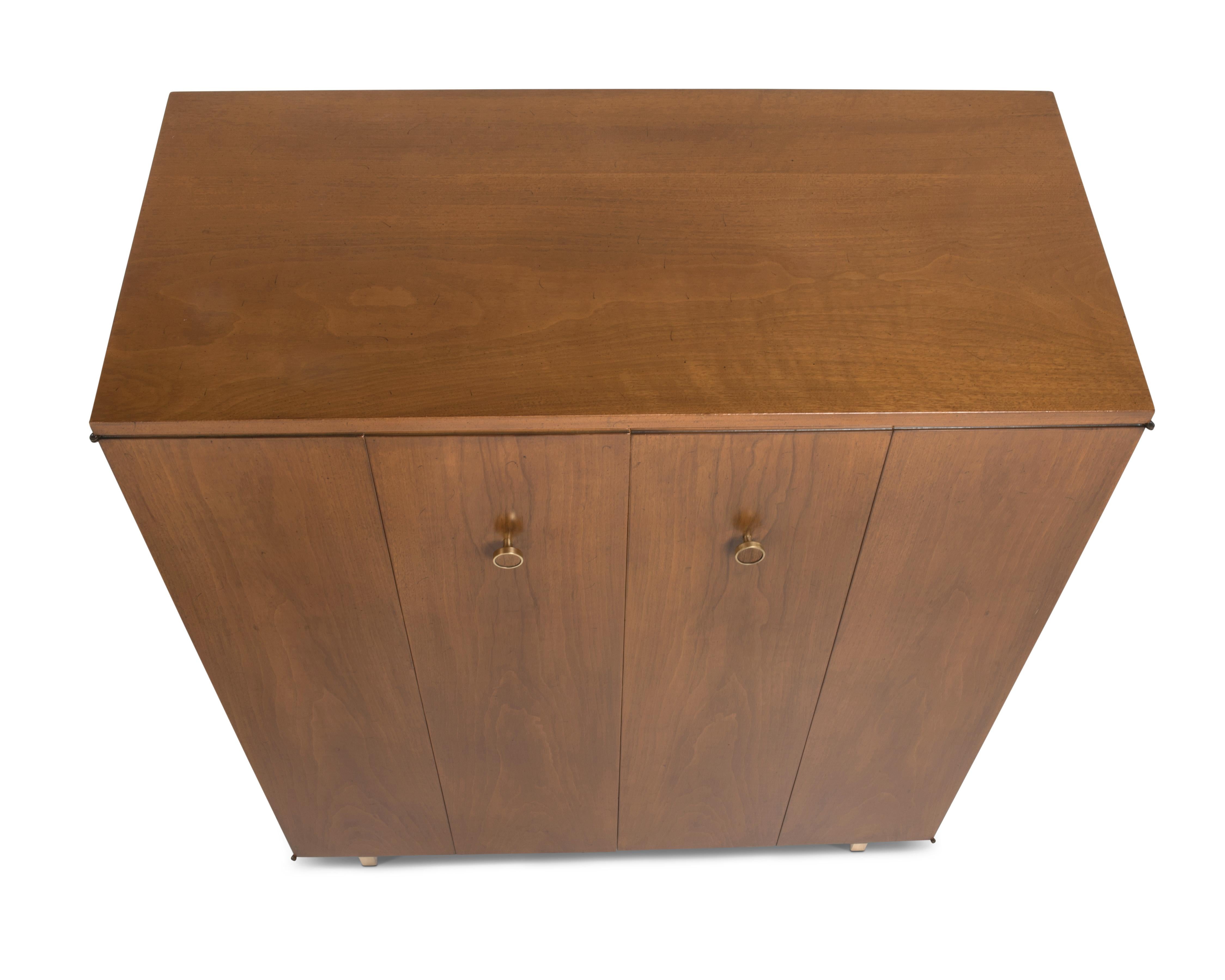 Mid-20th Century Tall Midcentury Mens Dresser Chest Johnson Furniture Attributed Paul Frankl For Sale