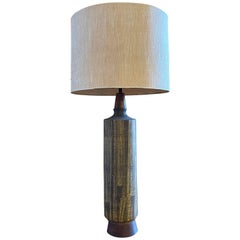 Tall Mid-Century Modern Art Pottery Table Lamp