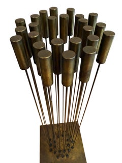 Mid Century Modern Floor Sound Sculpture by Val Bertoia in Copper & Brass