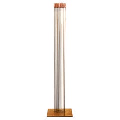 Tall Mid Century Modern Floor Sound Sculpture by Val Bertoia in Copper & Brass