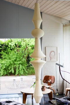 Tall Mid Century Modern Isamu Noguchi Akari E Light Sculpture