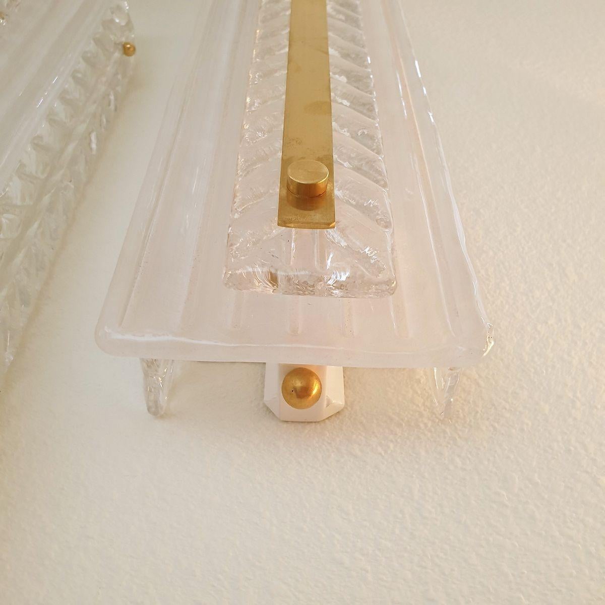 Vanity Mid Century Modern Murano sconces - a pair For Sale 3