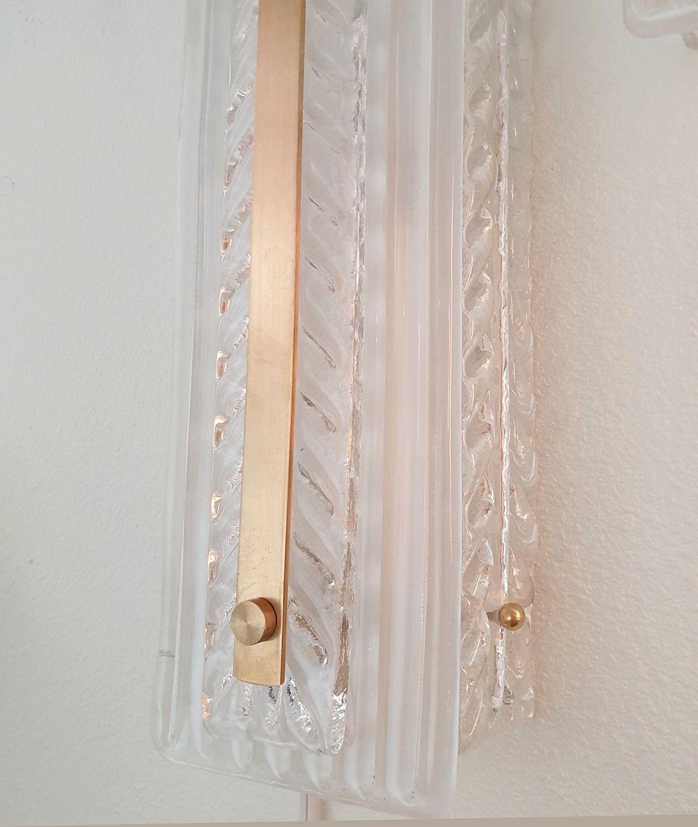 Vanity Mid Century Modern Murano sconces - a pair For Sale 1