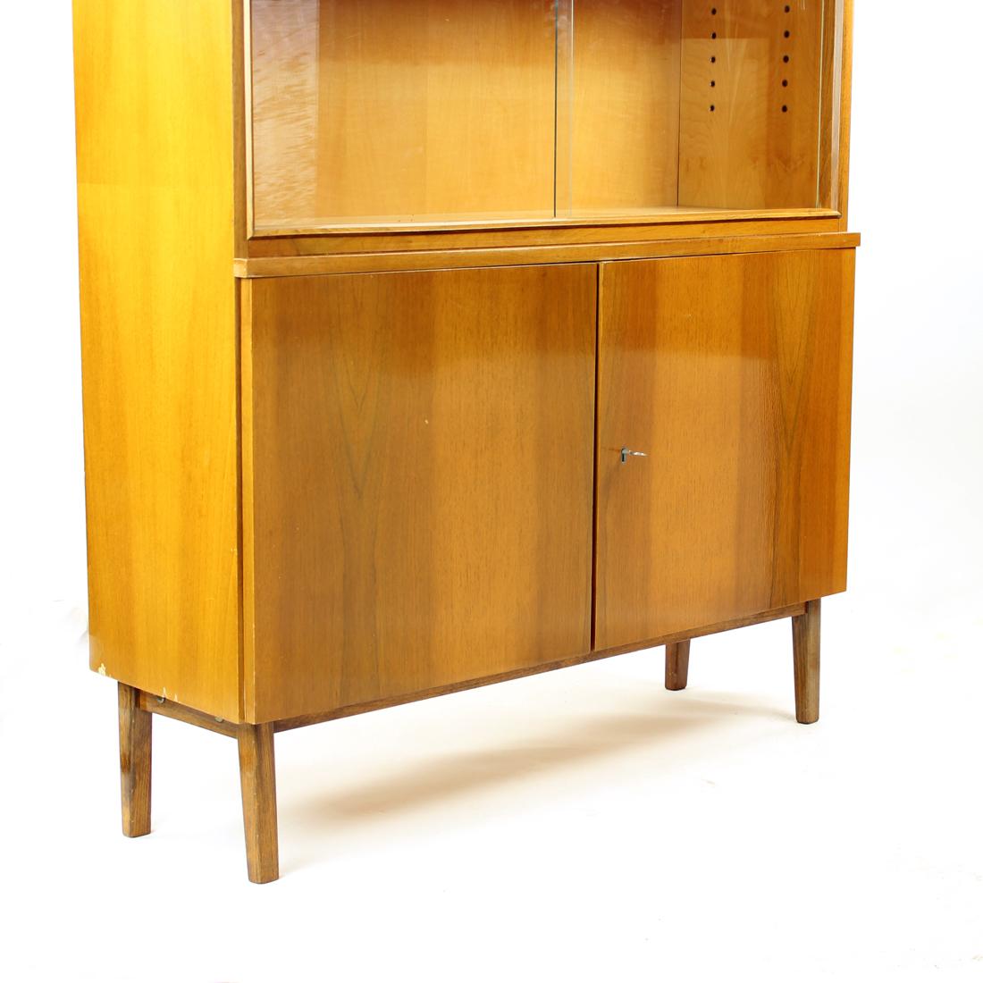 Tall Mid-Century Modern Sideboard In Walnut By Jitona, Czechoslovakia For Sale 5