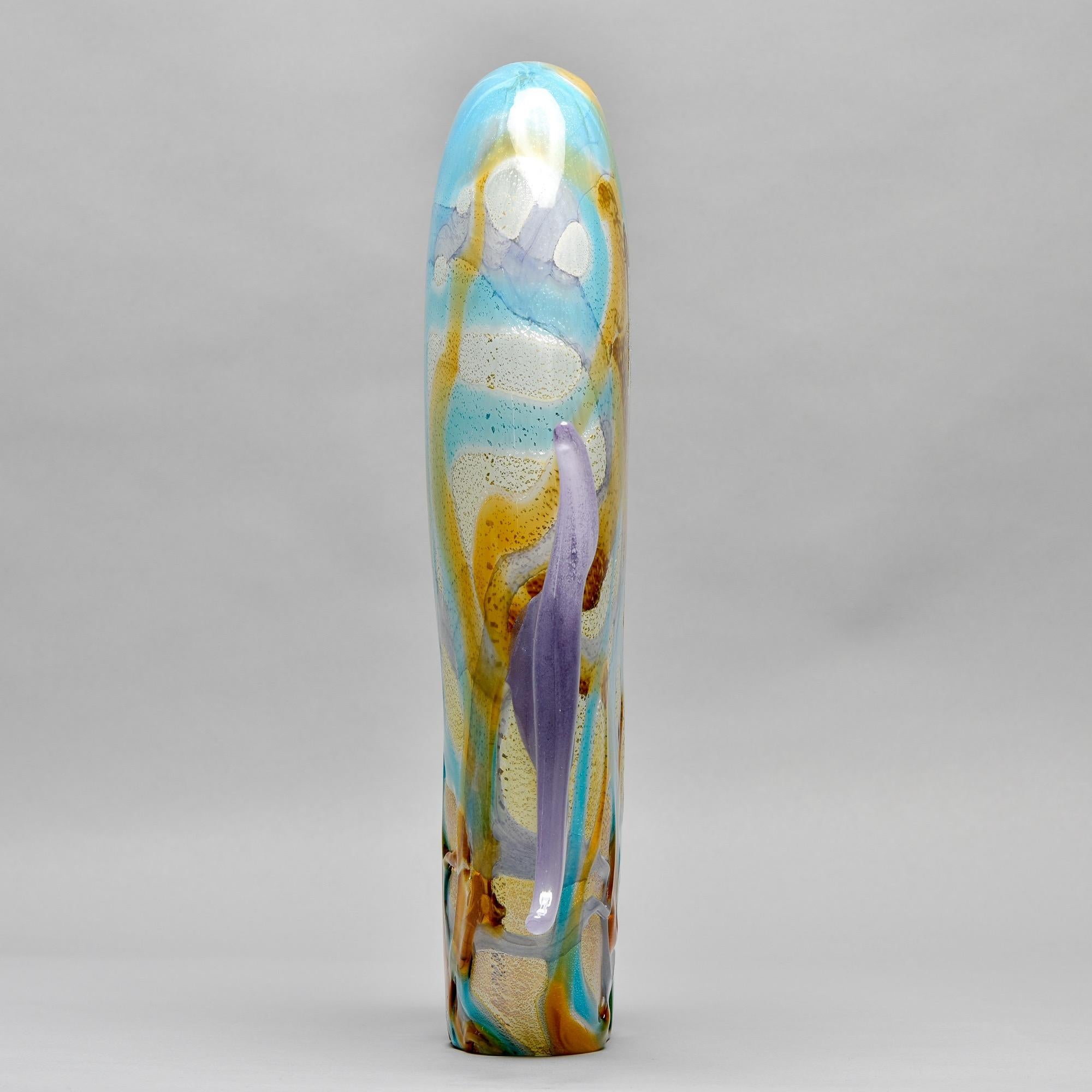 Tall Mid Century Multi Color Murano Glass Fish In Excellent Condition For Sale In Troy, MI