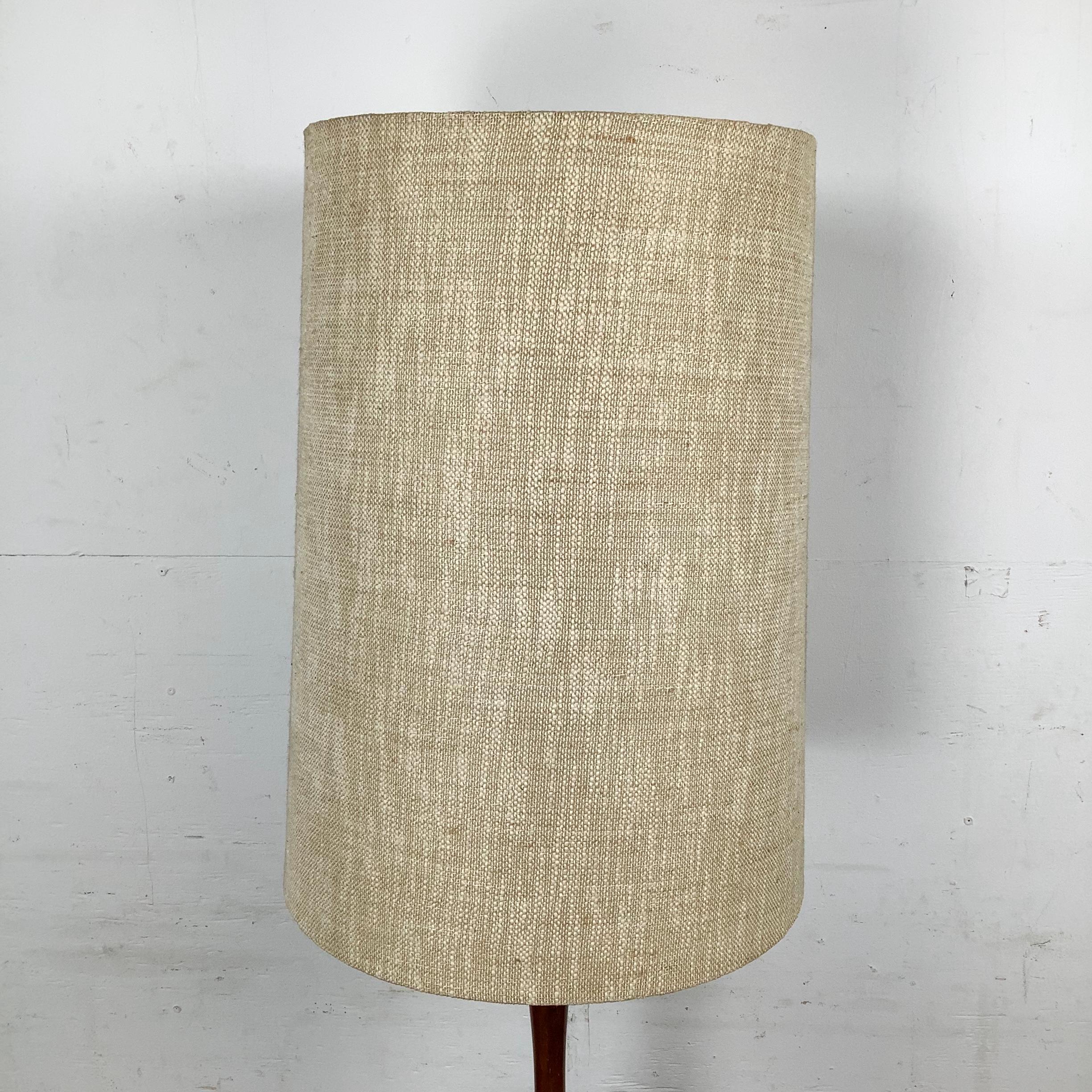 Other Tall Mid-Century Sculptural Cork Table Lamp For Sale