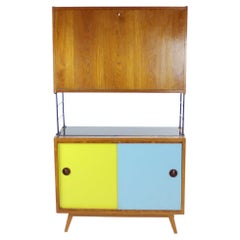 Tall Mid Century Sideboard With Bar, Czechoslovakia 1960s