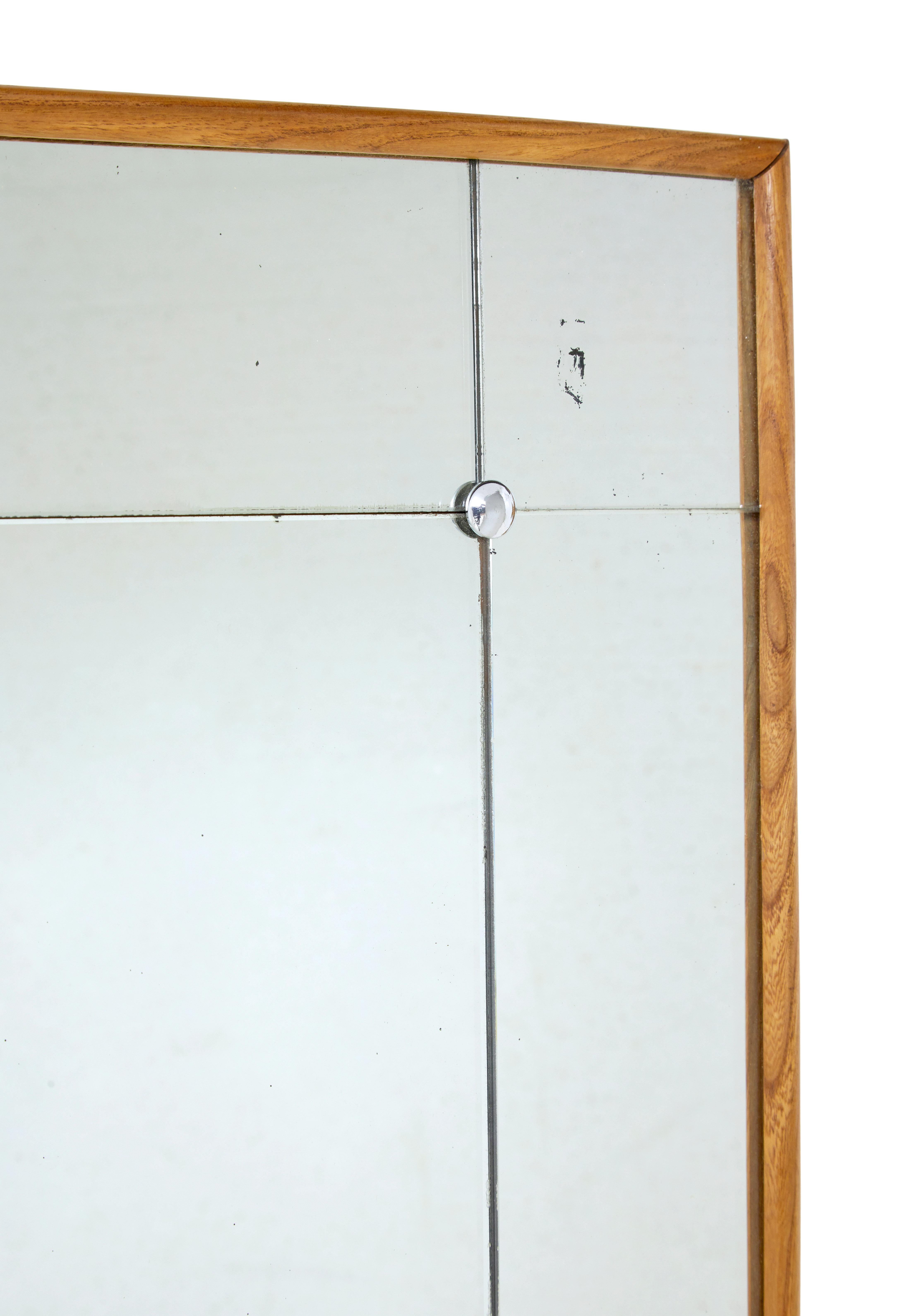 Espejo alto de pared sueco de arlequín de mediados de siglo Moderno de mediados de siglo en venta