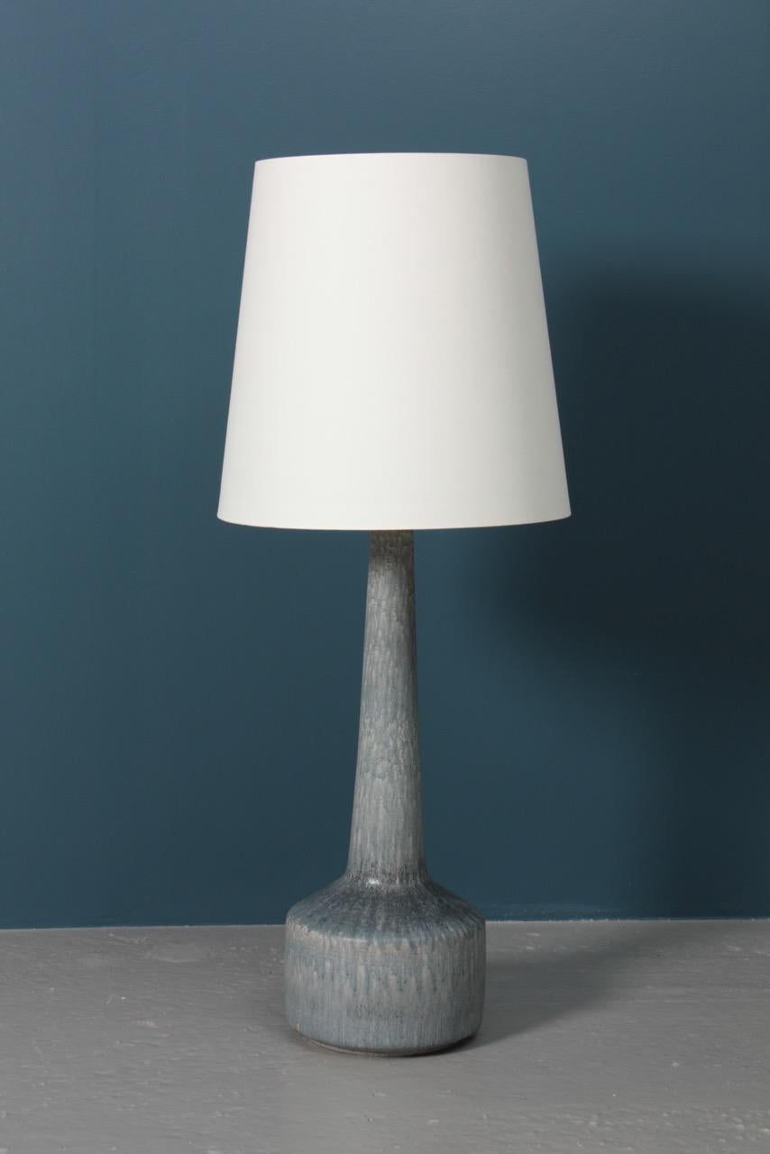 Tall Midcentury Table Lamp by Per Linnemann Schmidt for Palshus Ceramic In Good Condition In Lejre, DK