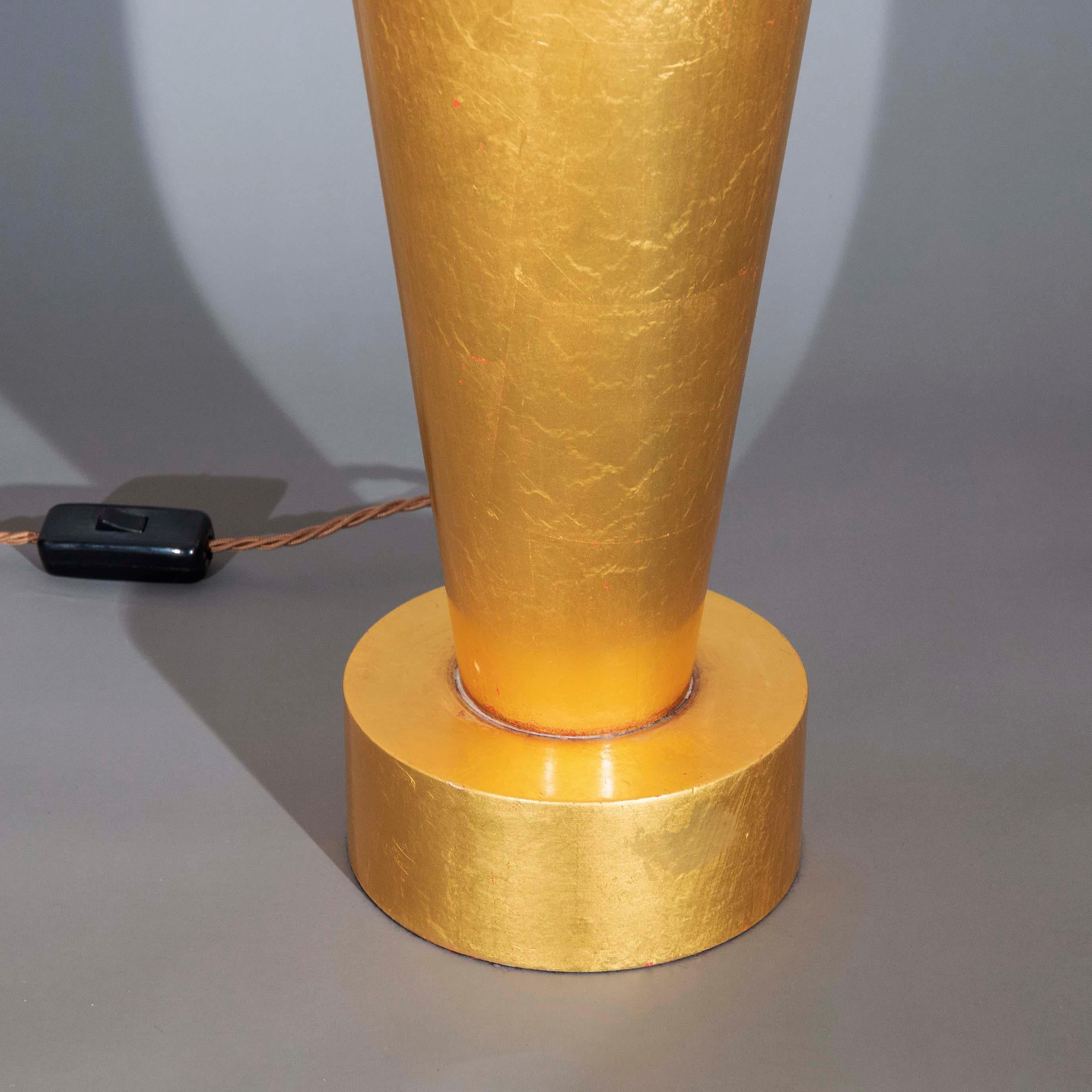 20th Century Gold Leaf Table Lamp For Sale