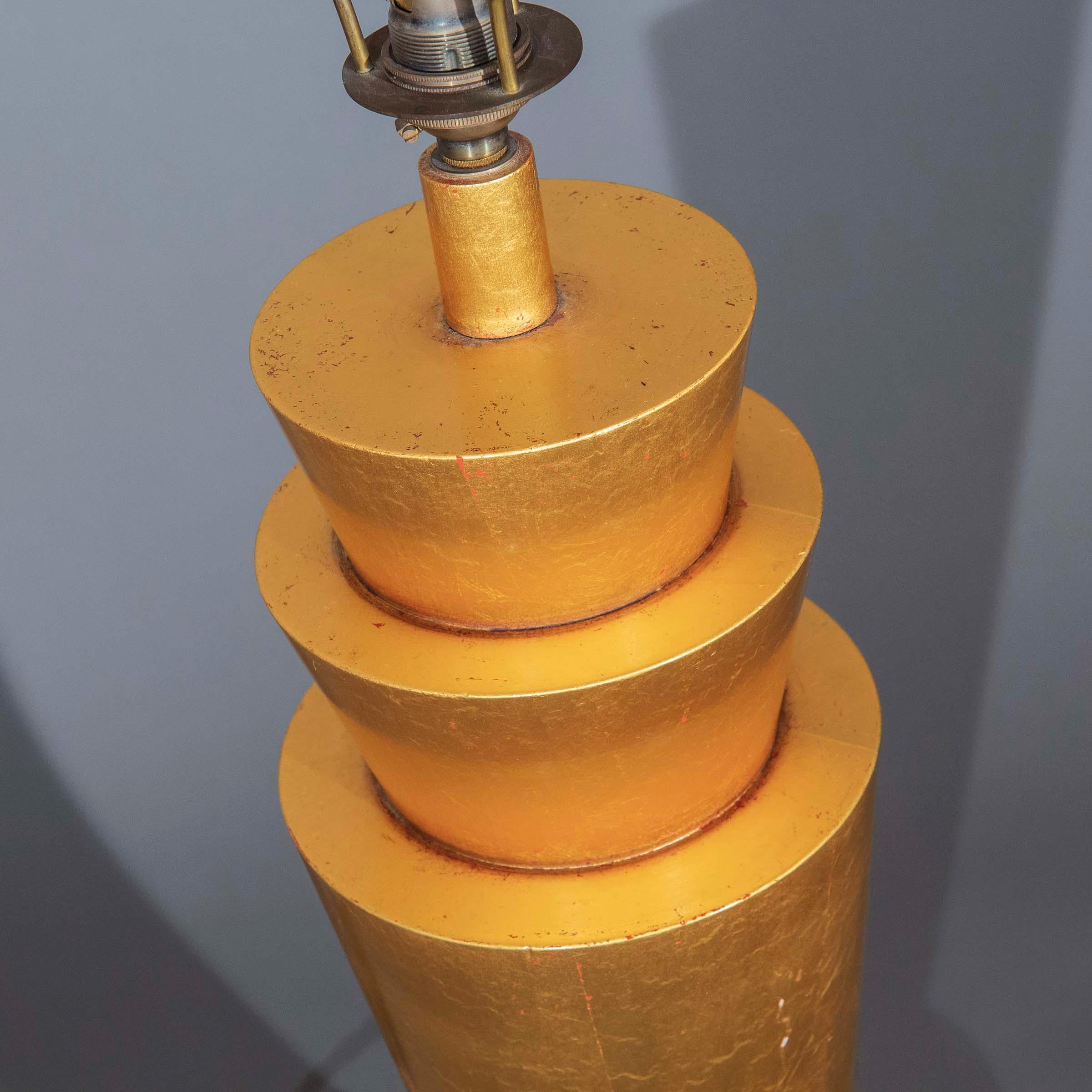 Giltwood Gold Leaf Table Lamp For Sale