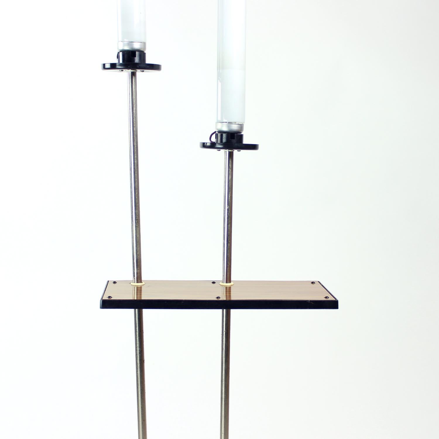 Tall Midcentury Freestanding Light With Neon Lights, Soviet Russian Circa 1960s 5
