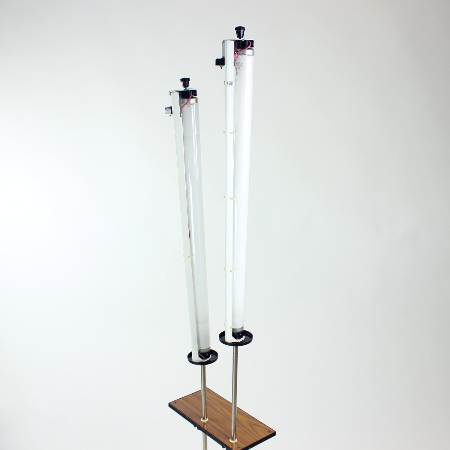 Tall Midcentury Freestanding Light With Neon Lights, Soviet Russian Circa 1960s 8