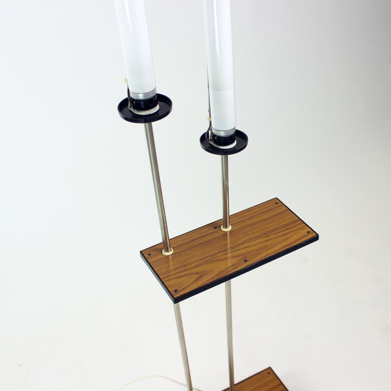 Tall Midcentury Freestanding Light With Neon Lights, Soviet Russian Circa 1960s 2