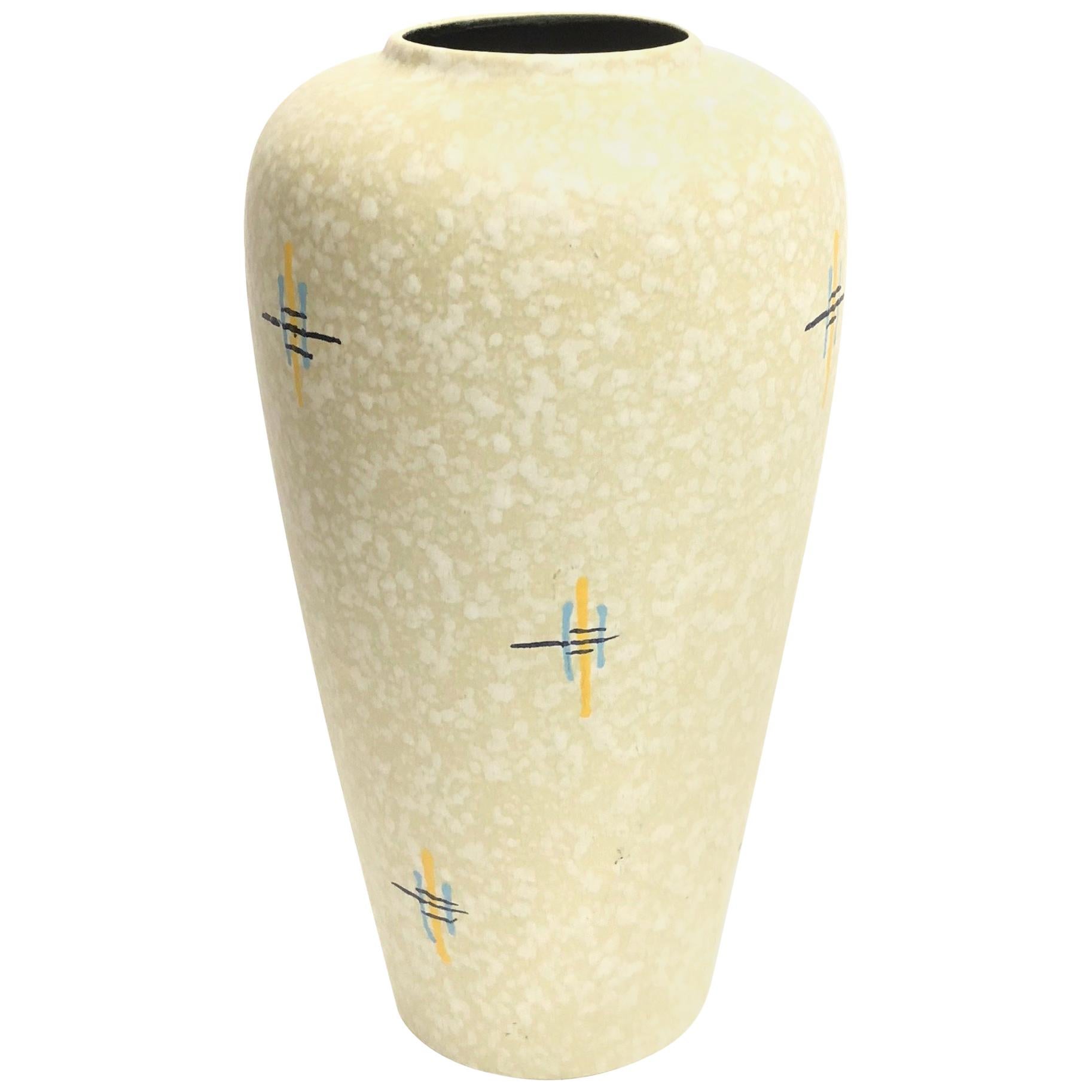 Tall Midcentury German Pottery Floor Vase Umbrella Stand by Scheurich