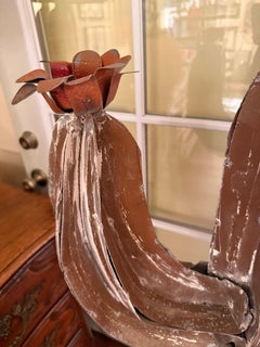 Hohe moderne Kaktus-Gartenskulptur aus der Mitte des Jahrhunderts