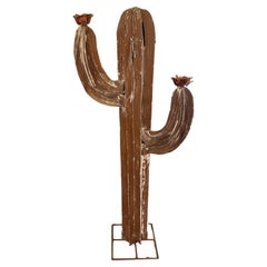 Hohe moderne Kaktus-Gartenskulptur aus der Mitte des Jahrhunderts