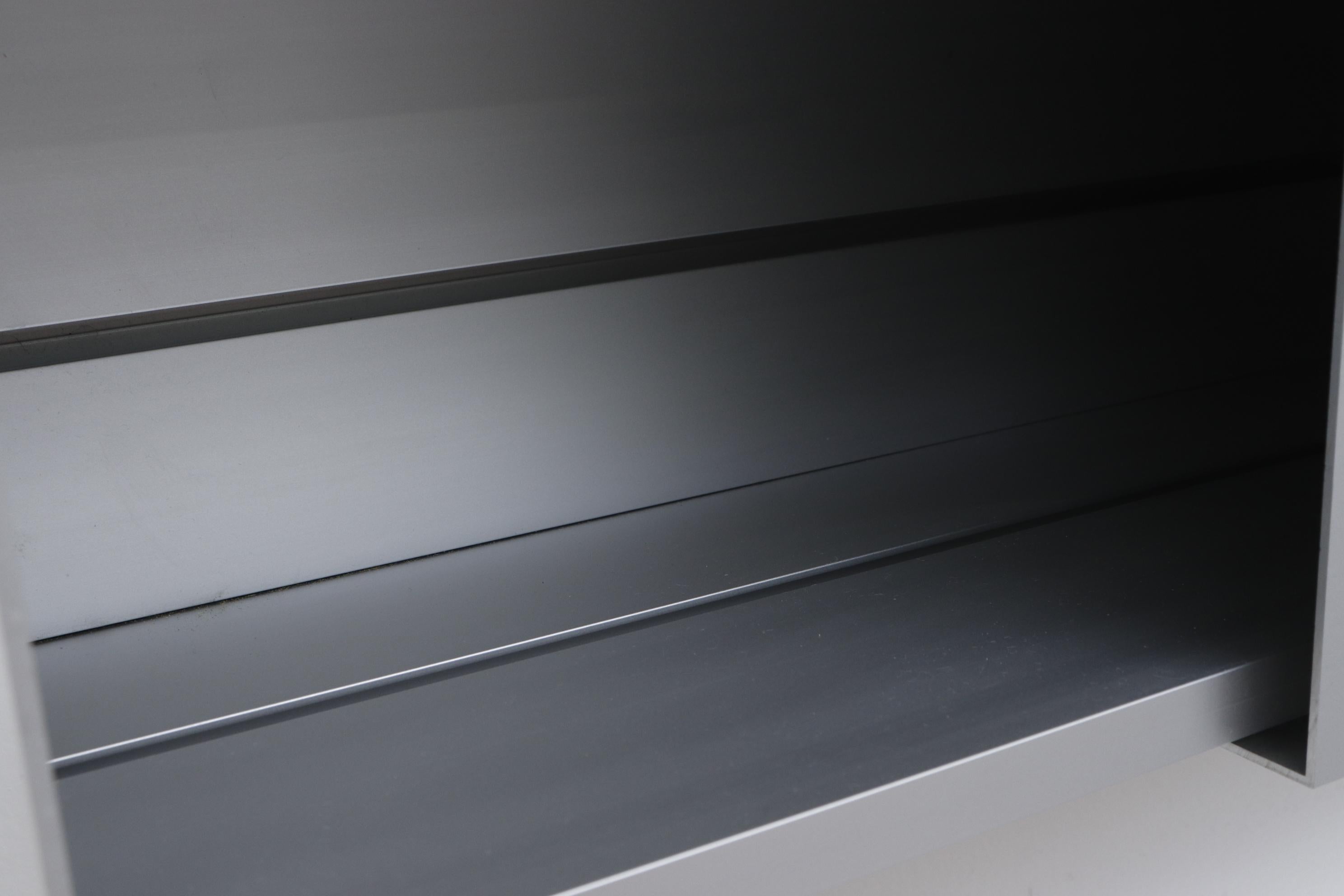 Aluminum Tall Minimalist Pastoe Wall Mount Cabinet by Shigeru Uchida
