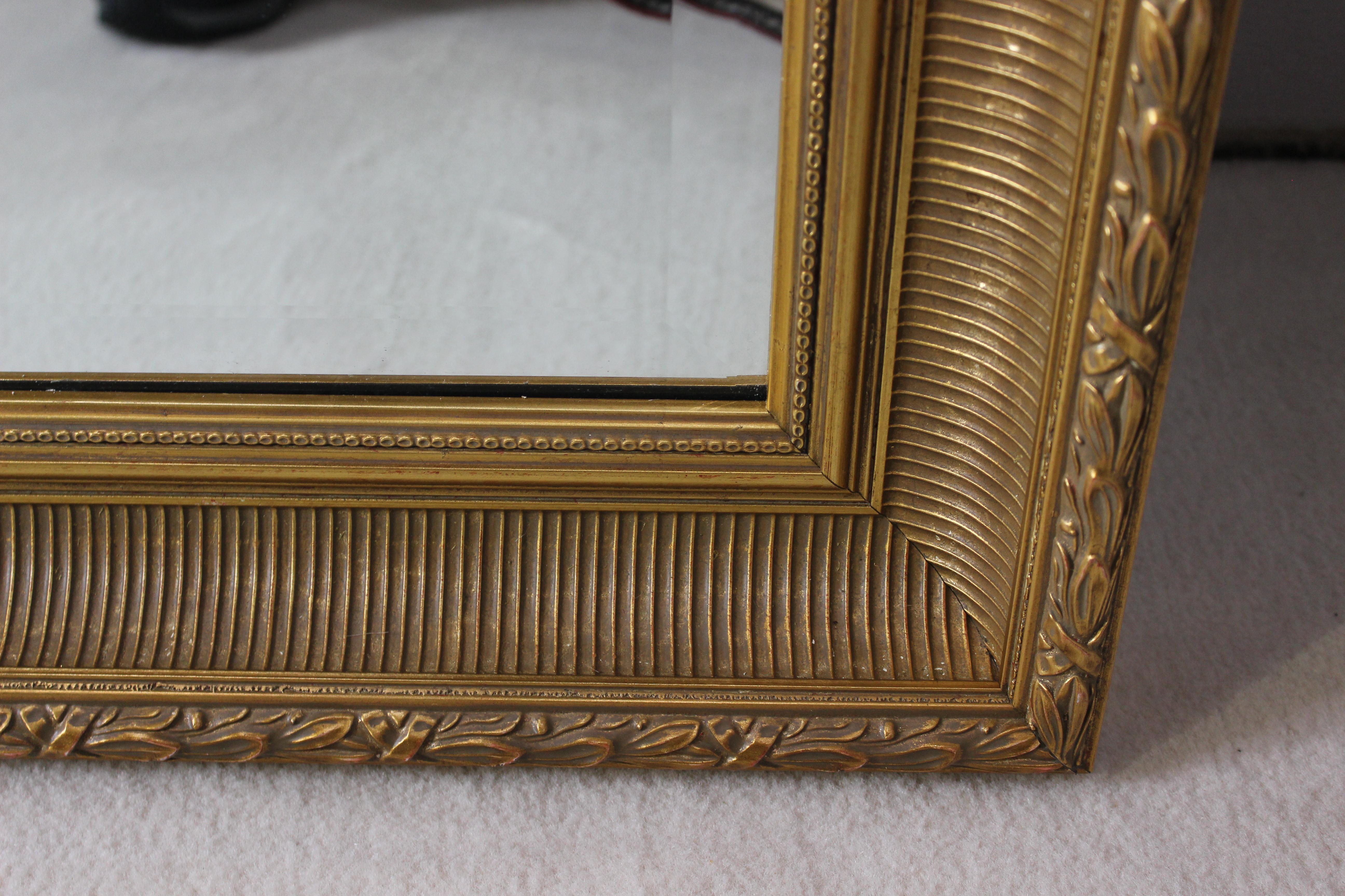 Renaissance Tall Mirror, Gilt Wood, Carved Frame For Sale