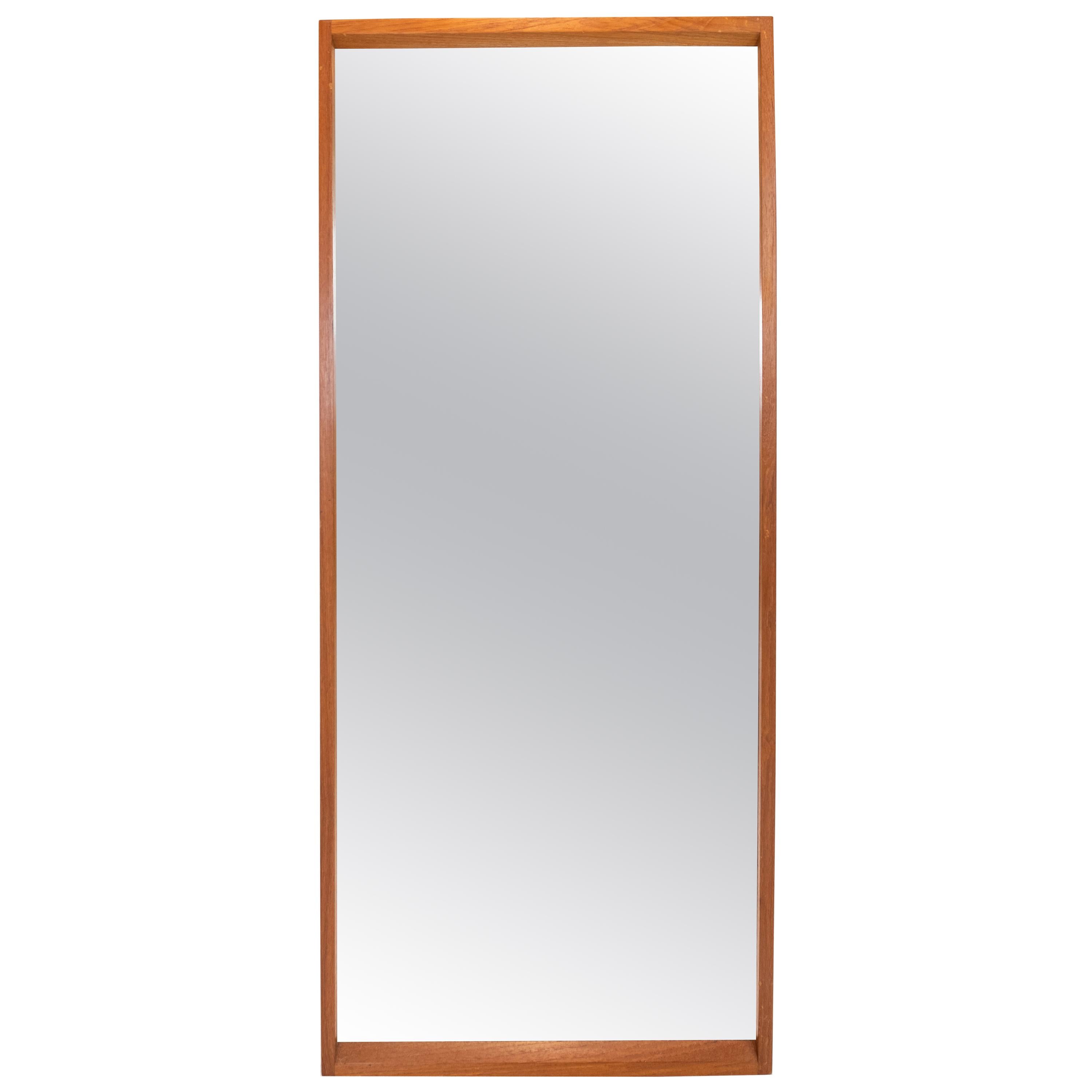 Tall Mirror of Oak Designed by Aksel Kjærsgaard from the 1960s