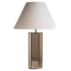 tall mirrored table lamp from the 80s