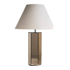 tall mirrored table lamp from the 80s