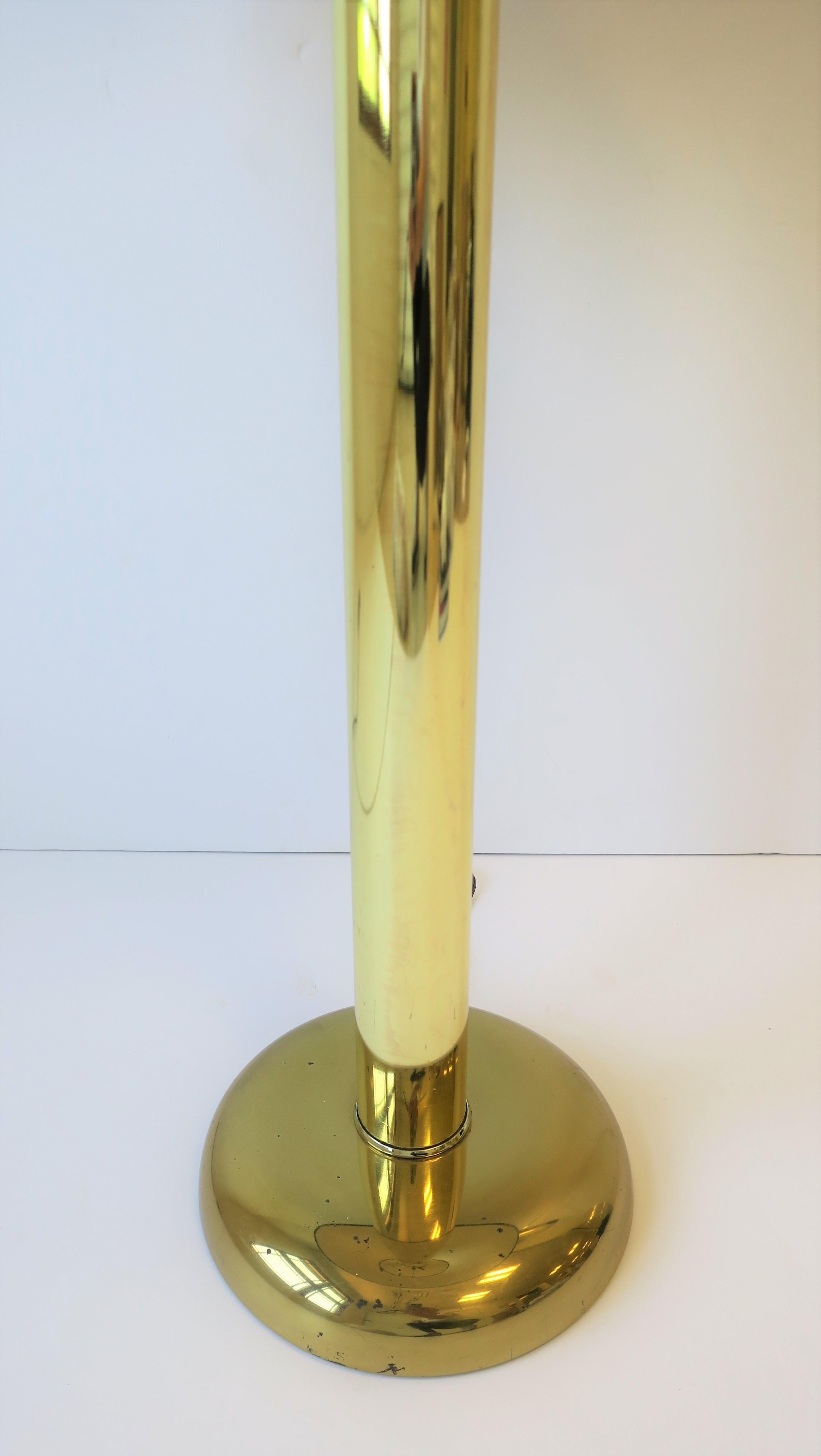 Tall Modern Brass Table Lamp In Good Condition In New York, NY