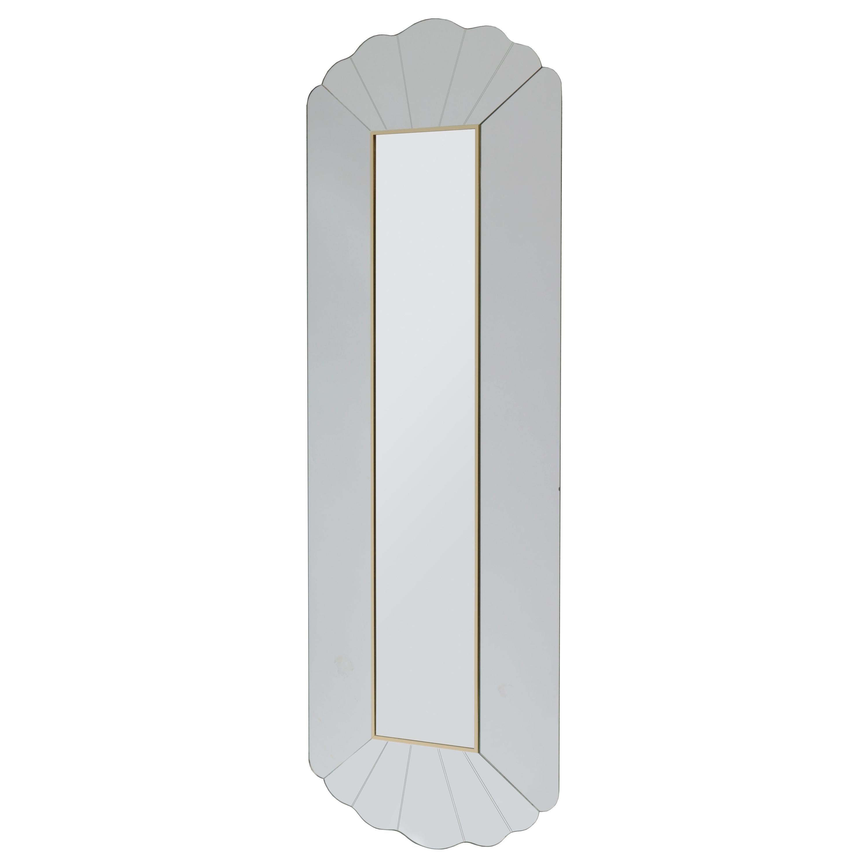 Tall Modernist Italian Mirror For Sale