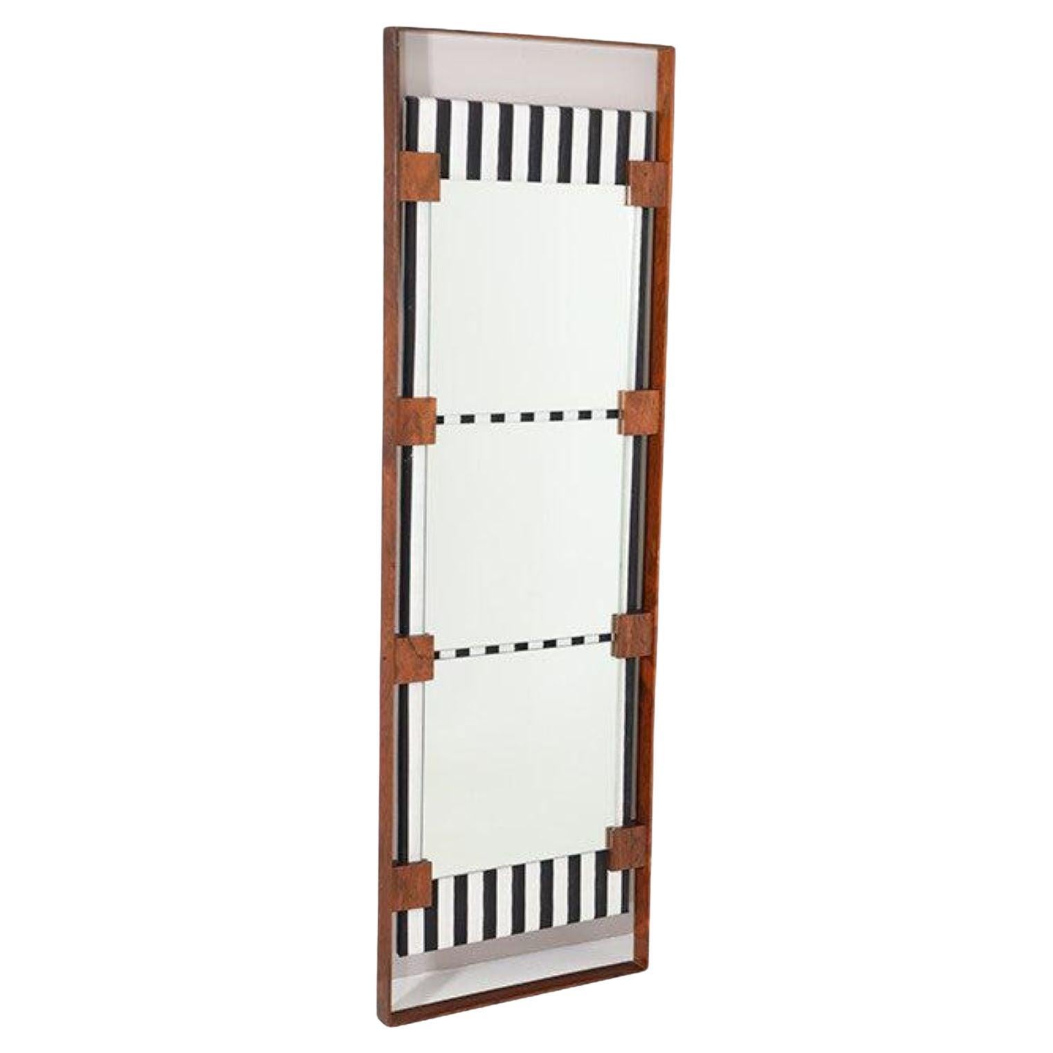 Tall Modernist Italian Mirror For Sale