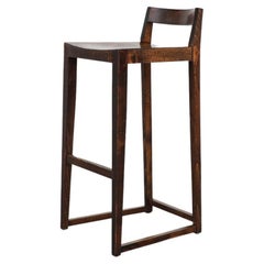 Tall Modernist Phillipe Starck inspired Dark Stained Bar Stools