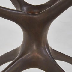 Moonshine Side Table, Cast Red Bronze, Carrara Marble, Tall, Jordan Mozer, 2010