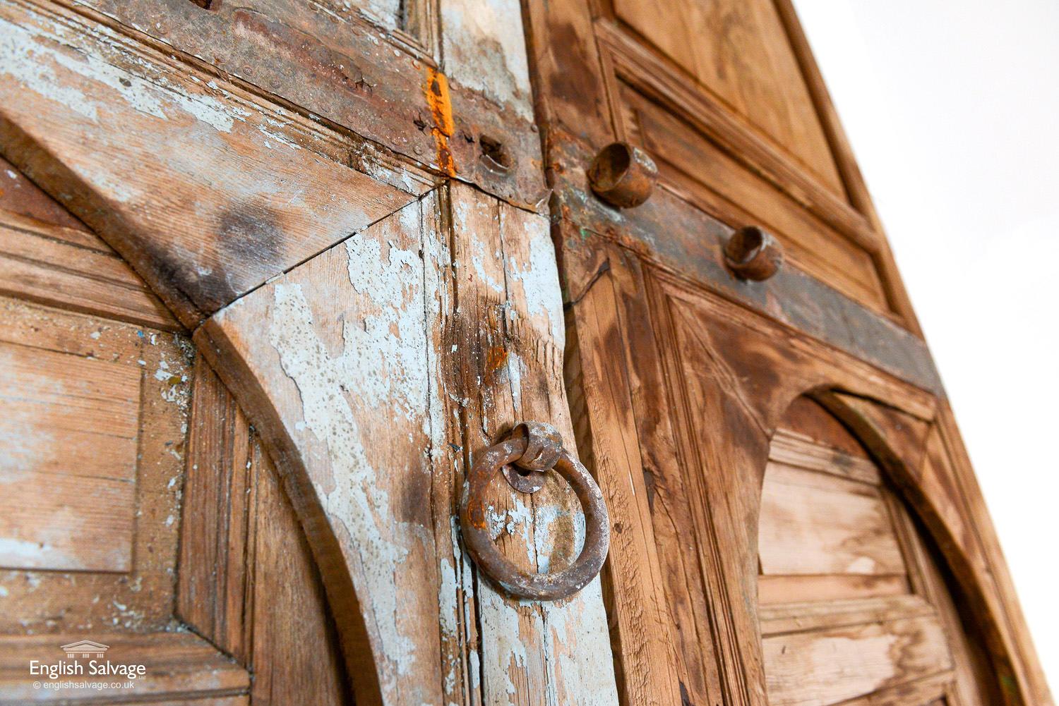 Tall Moroccan Pine Doors with Judas Gates, 20th Century For Sale 2