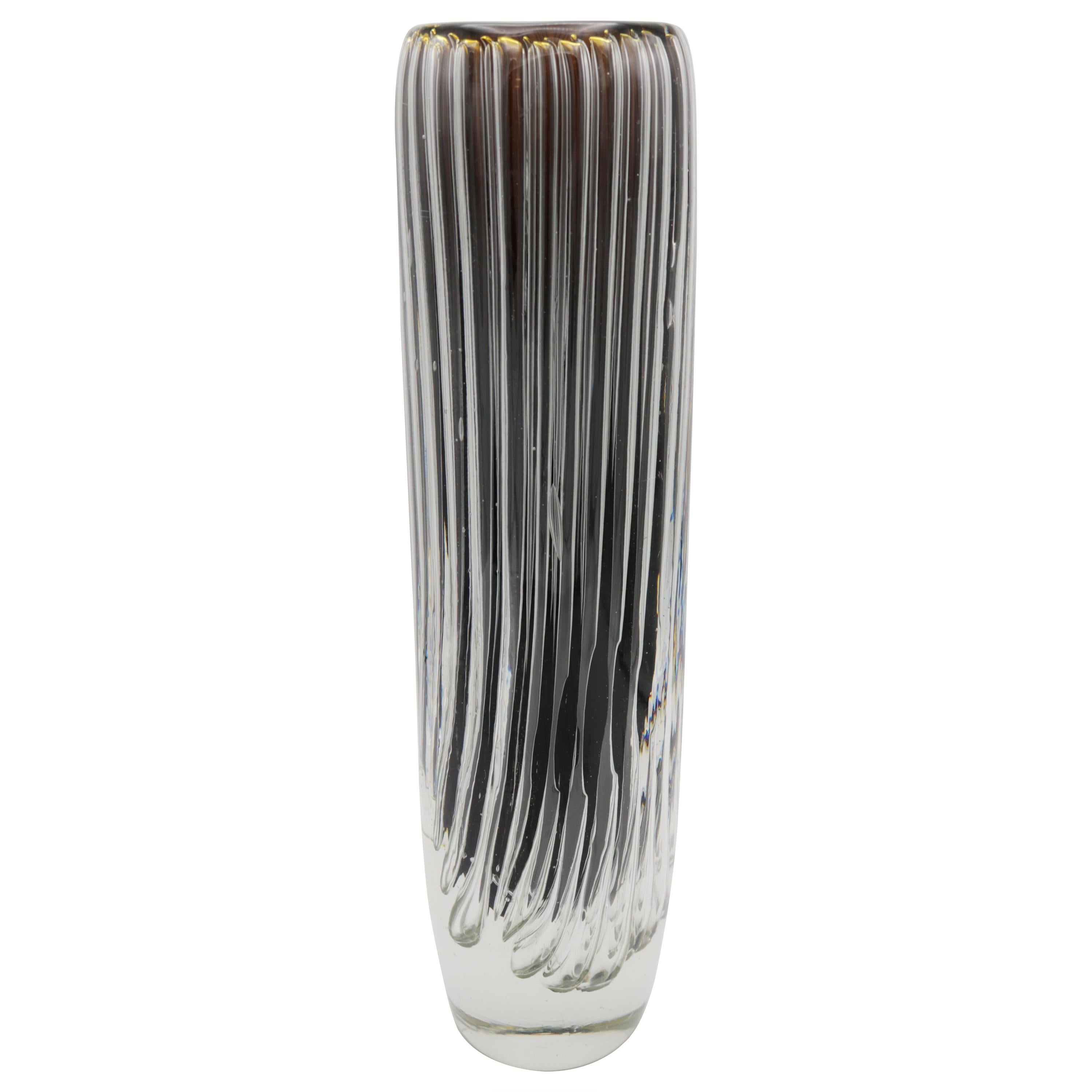 Tall Murano Art Glass Vase by Paolo Venini