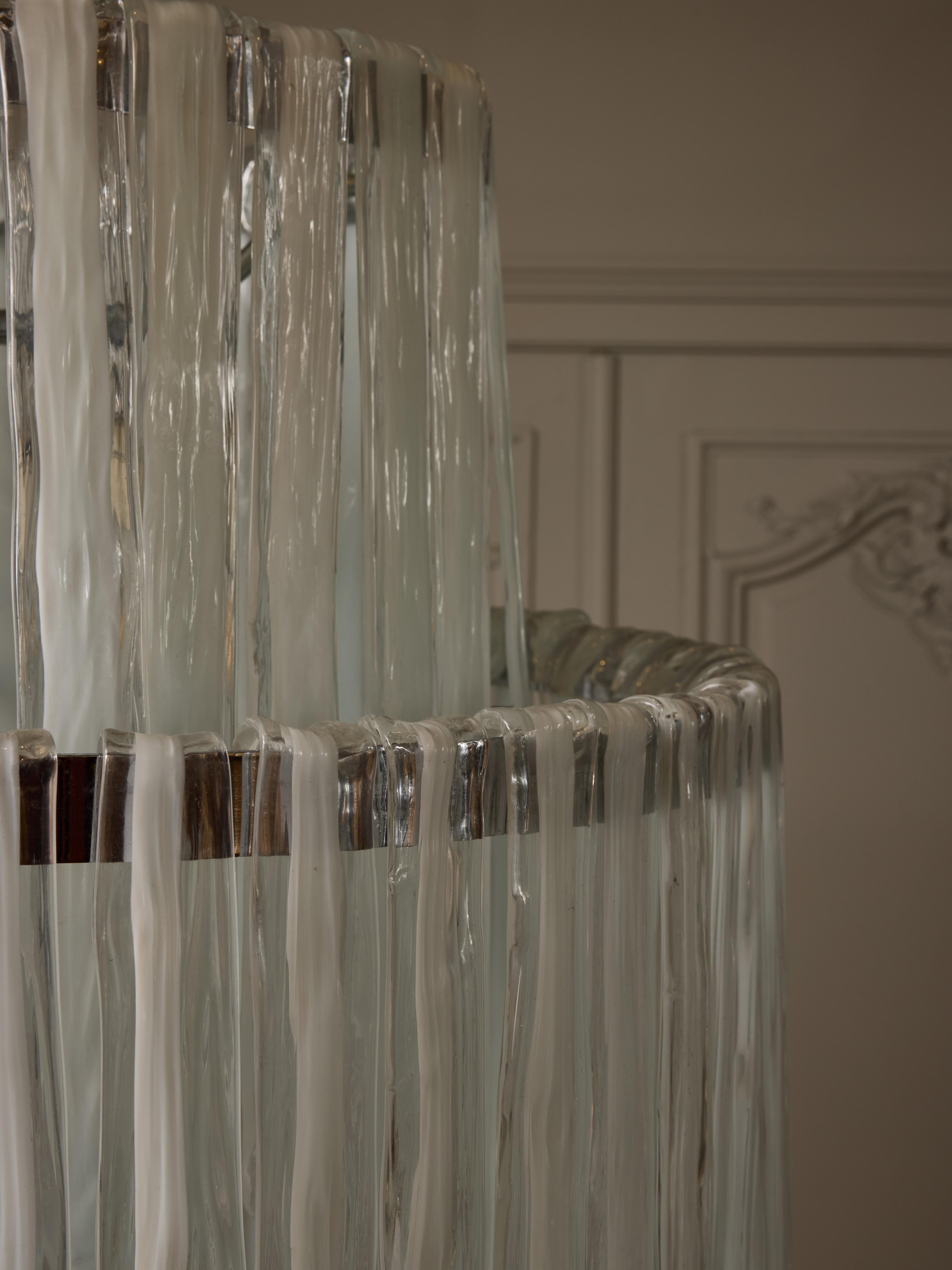 Lampadario alto in vetro di Murano in stile fontana In condizioni buone in vendita a Saint-Ouen, IDF