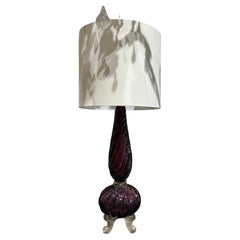 Tall Murano glass table lamp attributed to Seguso circa 1940