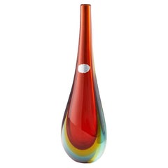 Tall Murano Sommerso Vase, C1955