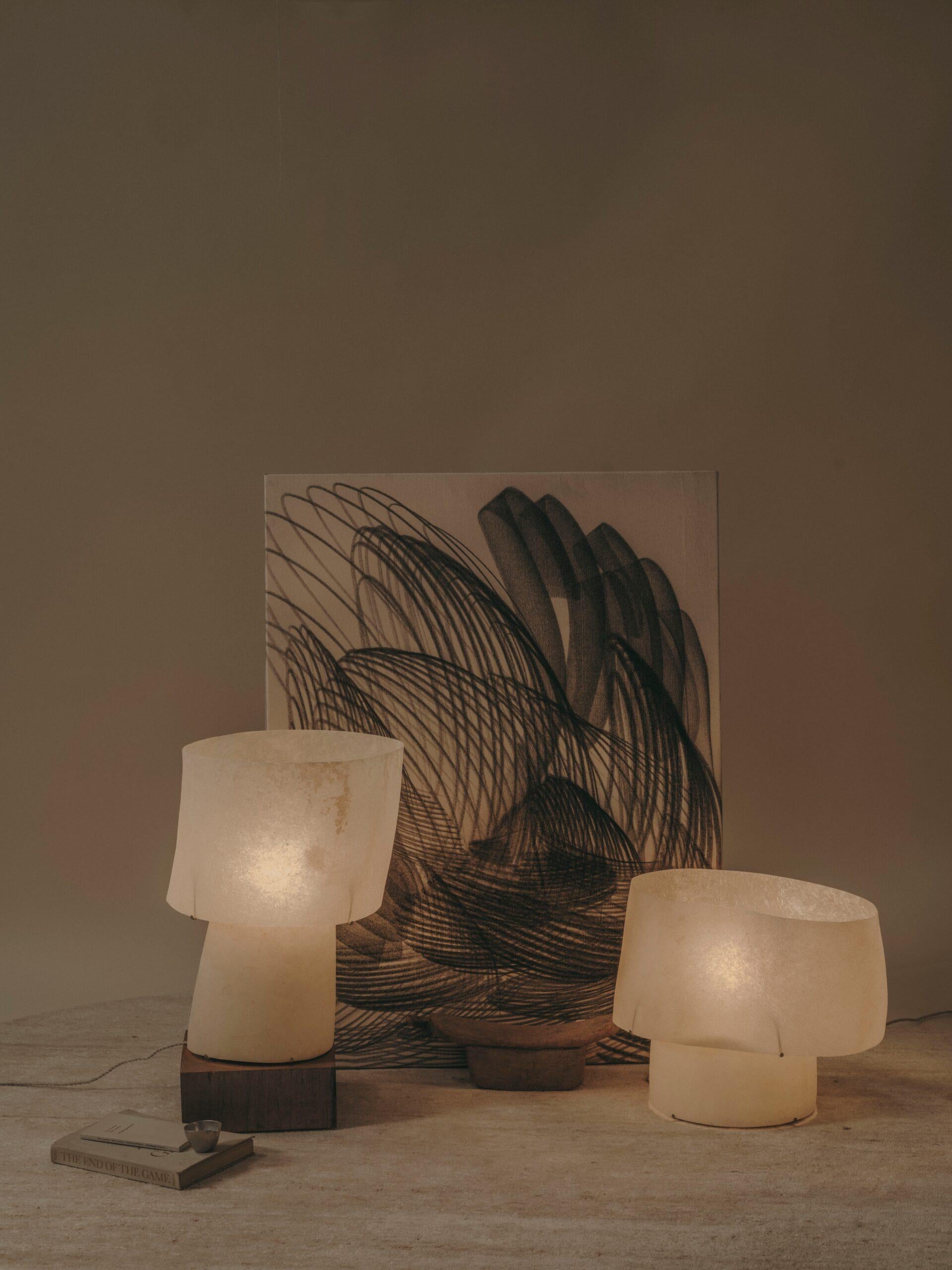 Stainless Steel Tall Mush Lamp by Kilzi For Sale