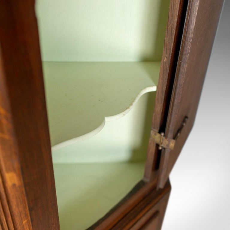 Tall, Narrow Antique Corner Edwardian, Revival, Oak at 1stDibs narrow