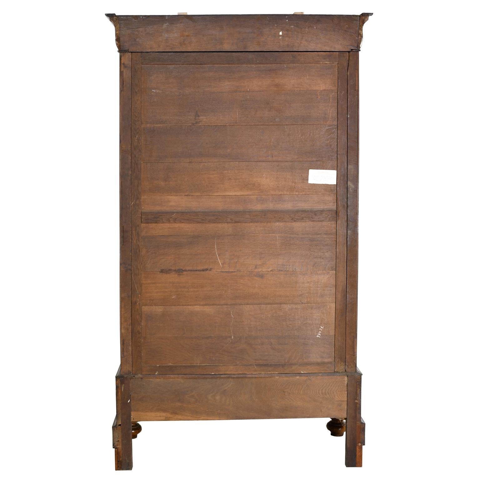 Mid-19th Century Tall and Narrow French Louis Philippe Armoire with Mirrored Door, circa 1830