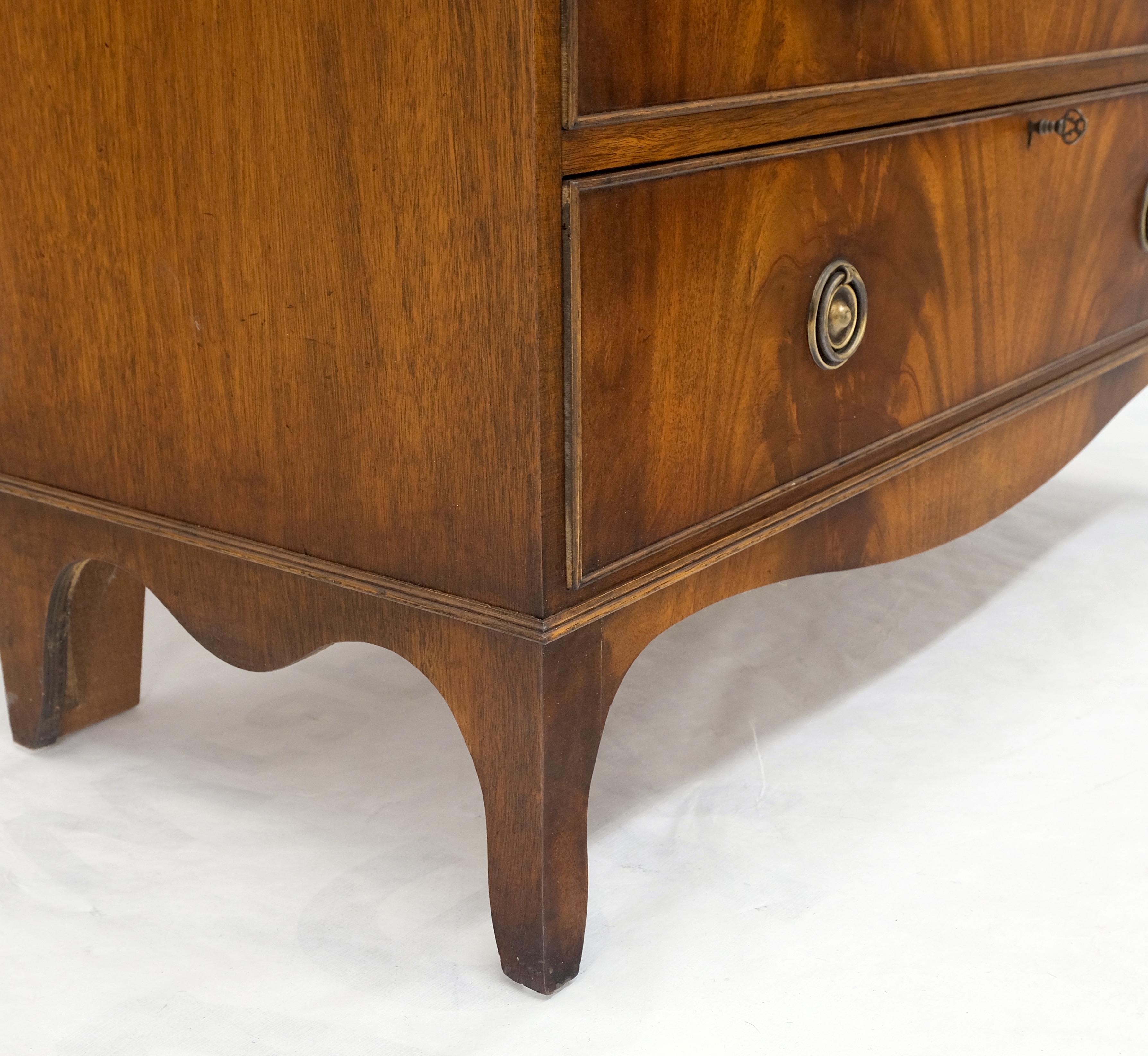 Tall Narrow Flame Mahogany Drop Front Secretary Desk