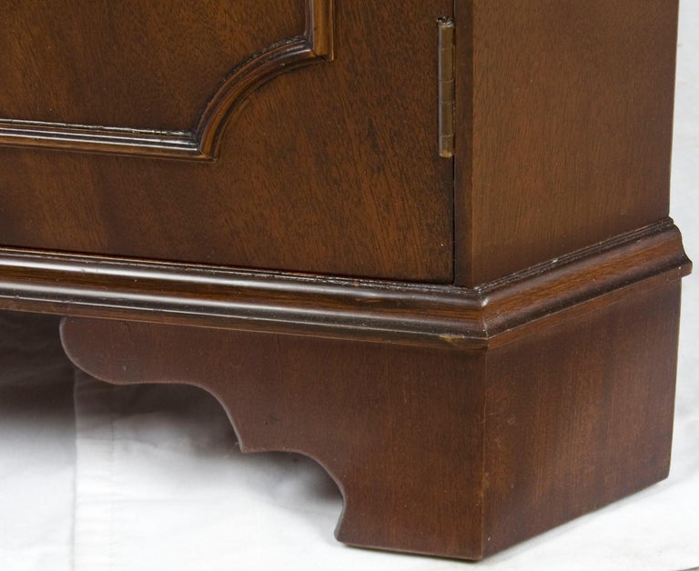 Tall Narrow Mahogany Corner Cupboard Hutch For Sale at 1stDibs