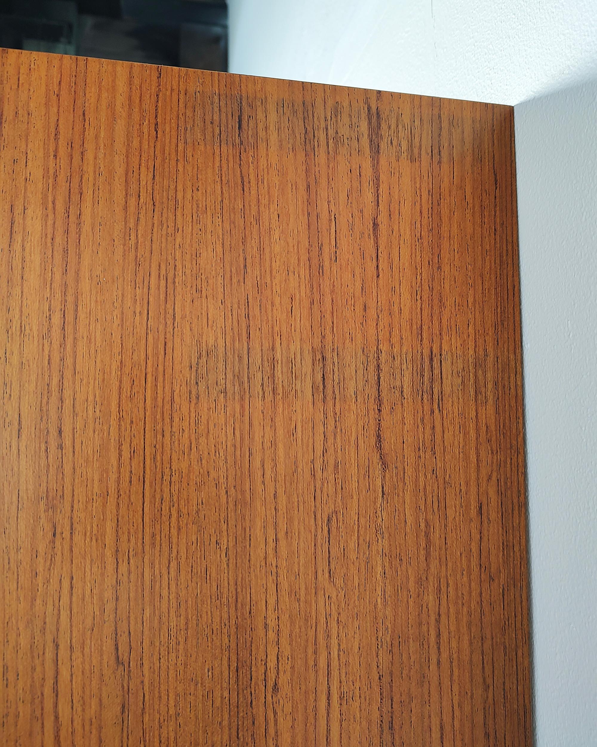 Tall Narrow Mid-Century Danish Modern Teak Wood Shelf 1960s For Sale 2