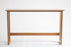 Tall Narrow Modern Cherry Westport Pub Table with Splined Miters and Trestle