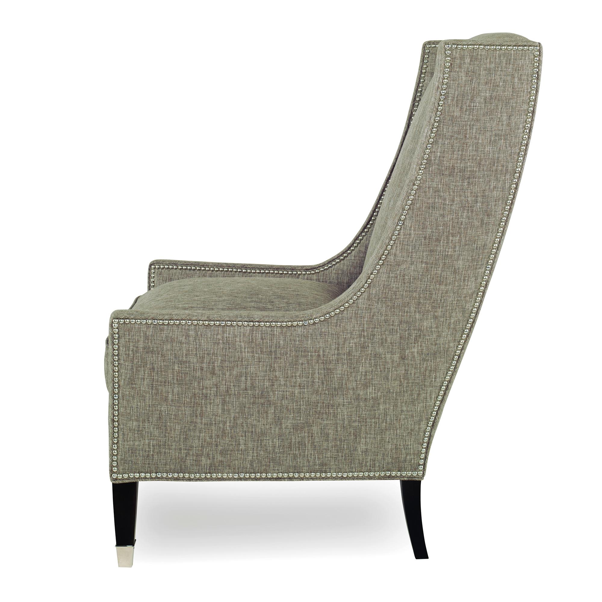 Modern Tall Navarre Chair in Gray by CuratedKravet